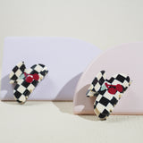 Sweetheart Hair Claw & Cherry Checkered Clip